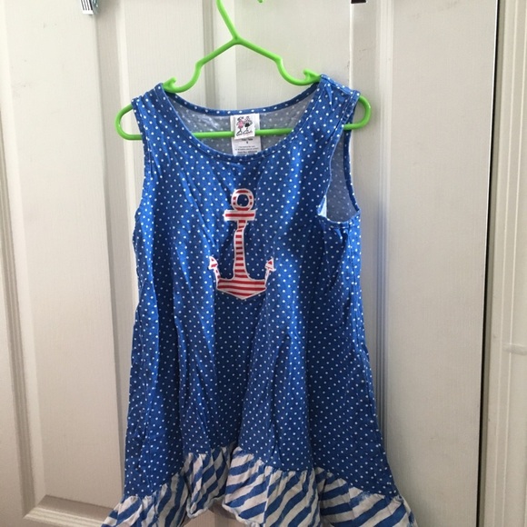 GIRLS nautical dress 8 - Picture 1 of 4